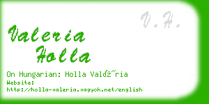 valeria holla business card